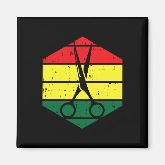 Stylist Juneteenth Blm Black History Hairdres Magnet (Vorne)