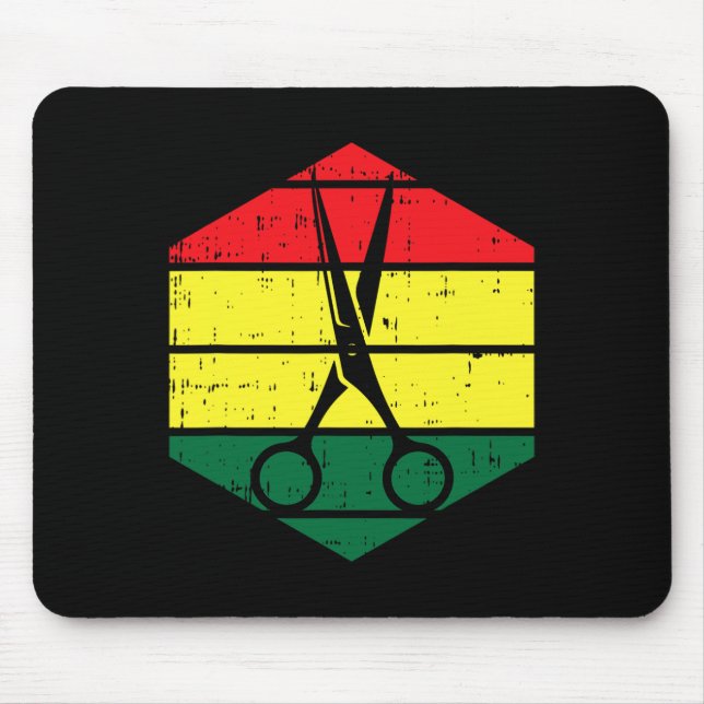 Stylist Juneteenth Blm Black History Hairdres Mousepad (Vorne)