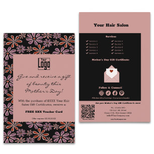 Stylist Muttertagsgeschenk Werbeaktion Flyer