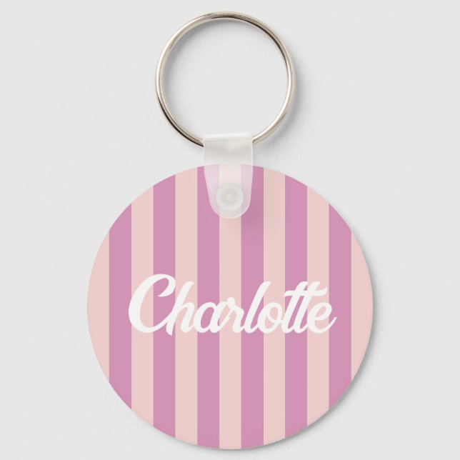 Stylist Niedlich Sweet Red Heart Pattern Monogramm Schlüsselanhänger (Vorderseite)