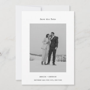 Stylist One Photo Typewriter Minimalist remains th Save The Date
