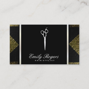 STYLIST-, Schwarz- und Goldfliesen Visitenkarte
