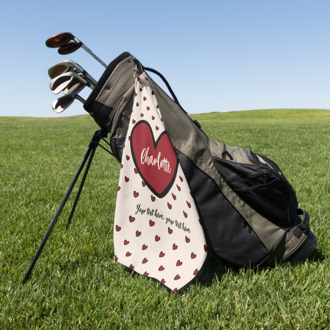 Stylist Sweet Heart Personalisierte Geschenke Vorl Golfhandtuch (Gras)