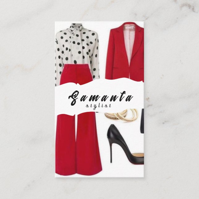 Stylist-Visitenkarte Visitenkarte (Vorderseite)