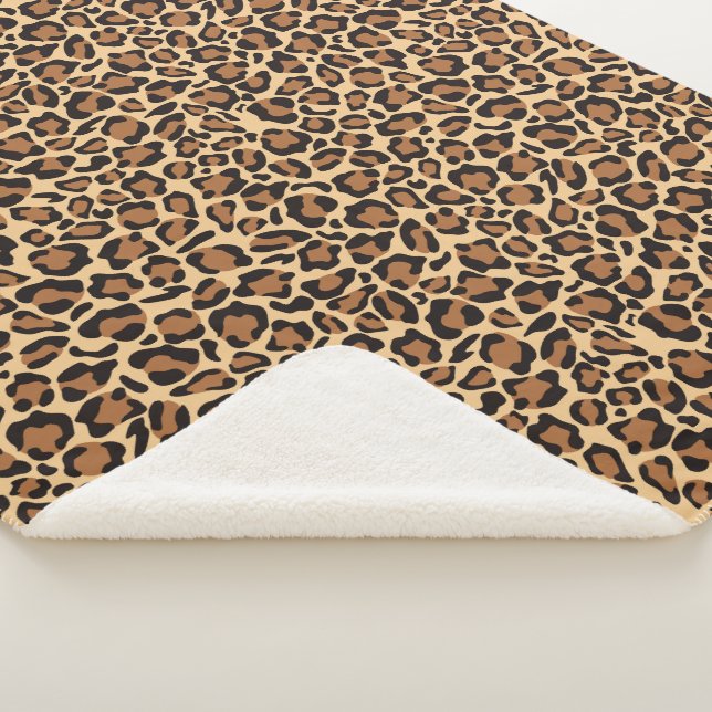 Stylista Leopard Print Pattern Sherpadecke (3/4)