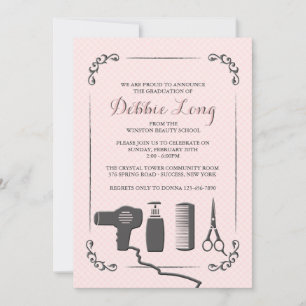 Stylisten Abschluss-Einladung Einladung