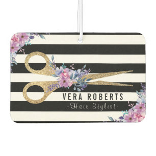 Stylistischer Glitzer Schere Beauty Streifen Autolufterfrischer