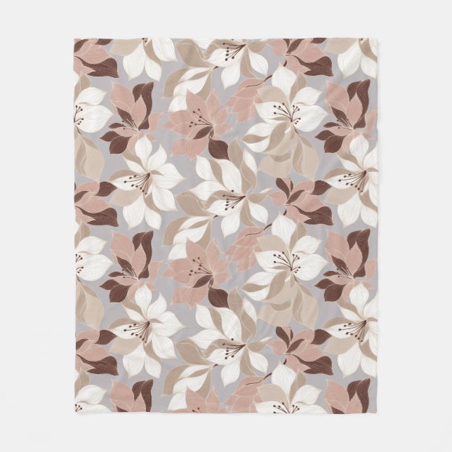 Stylized Abstract Petals in Trendy Colors Fleecedecke (Vorderseite)