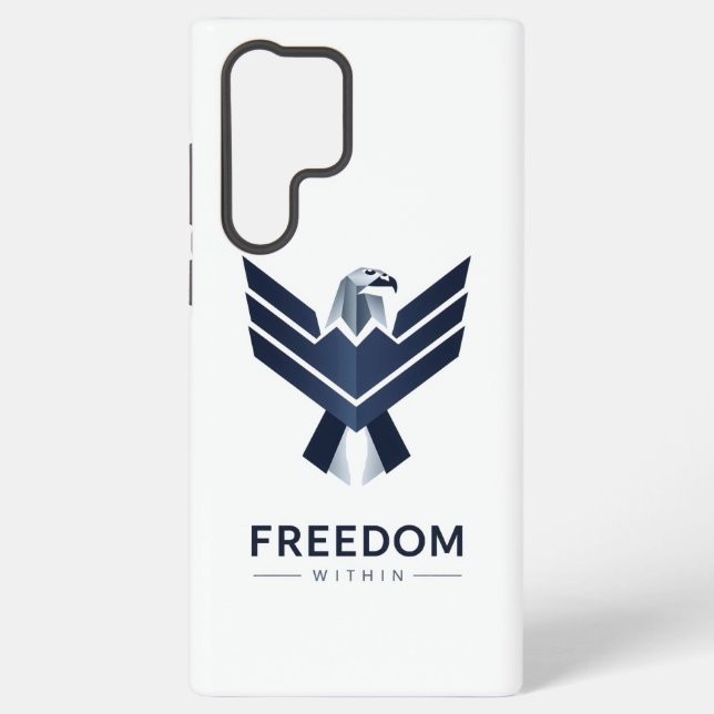 Stylized Blue Eagle "Freedom Within" Samsung Galaxy Hülle (Rückseite)