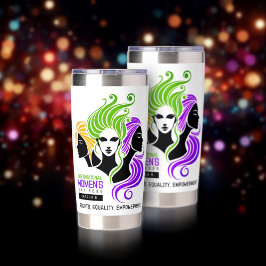 Stylized Colorful Trio of Women IWD 2025 Thermobecher