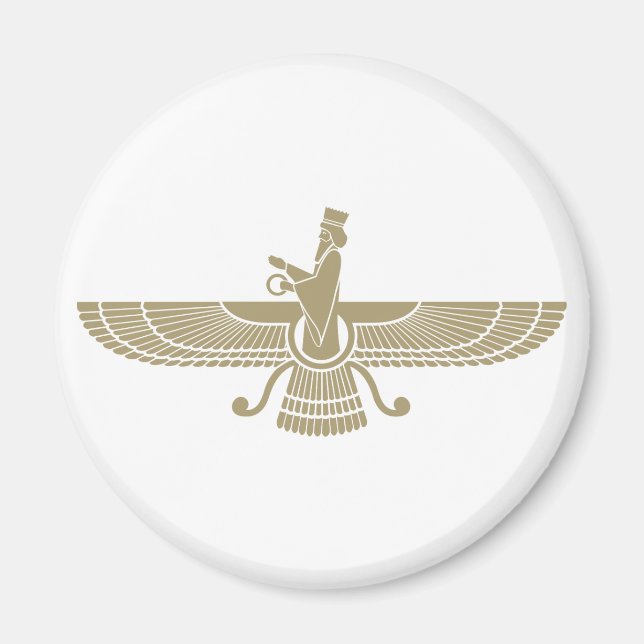 Stylized Faravahar Magnet (Vorne)