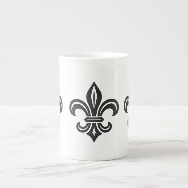 "Stylized Fleur-de-lis" Specialty Mug Prozellantasse (Vorderseite)
