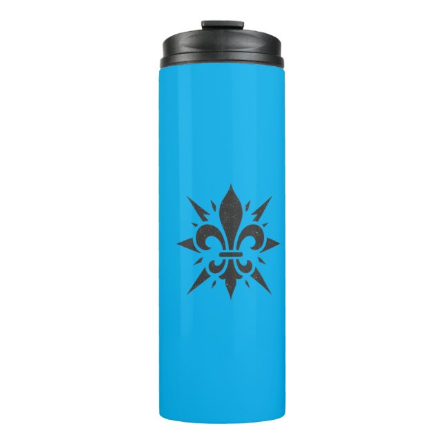 "Stylized Fleur-de-lis" Thermal Tumbler Thermosbecher (Vorderseite)