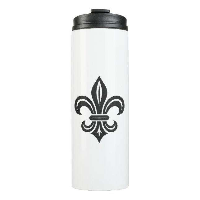 "Stylized Fleur-de-lis" Thermal Tumbler Thermosbecher (Vorderseite)