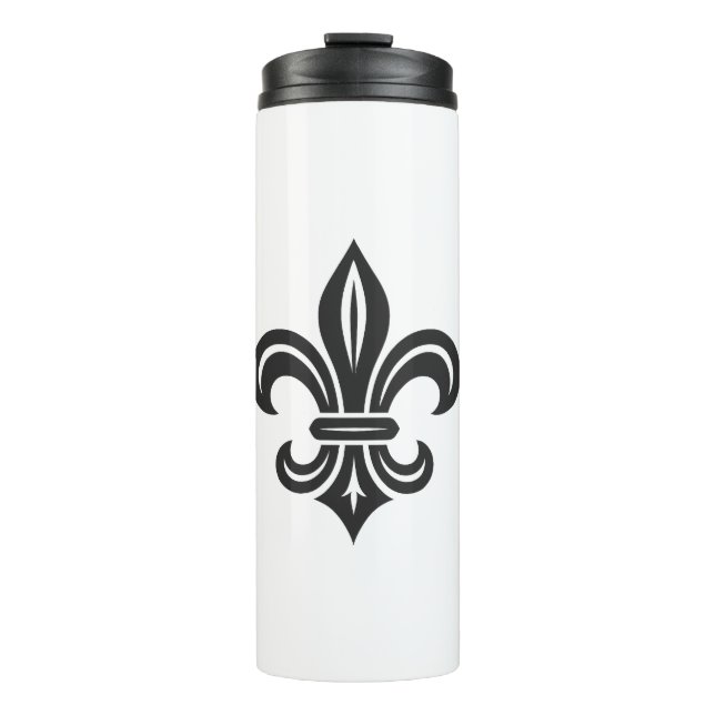 "Stylized Fleur-de-lis" Thermal Tumbler Thermosbecher (Vorderseite)