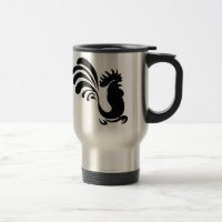 Stylized Hahn-Aluminiumreise-Tasse