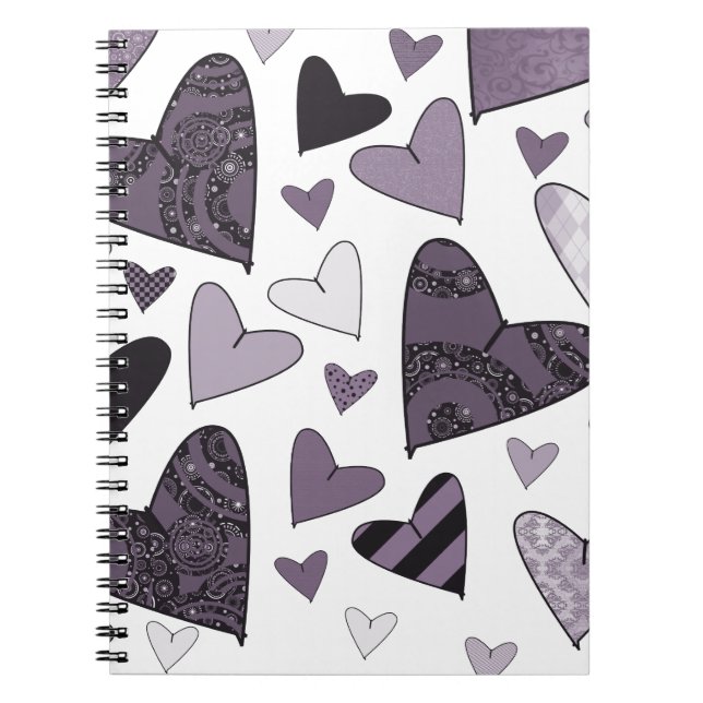 Stylized Hearts Notizblock (Vorderseite)