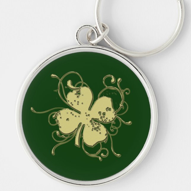 Stylized Kleeblatt Schlüsselanhänger (Vorne)