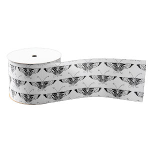 Stylized Kunst-Dekoschmetterling - Schwarzweiss Ripsband