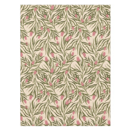 Stylized pink bell-shaped floral pattern tischdecke
