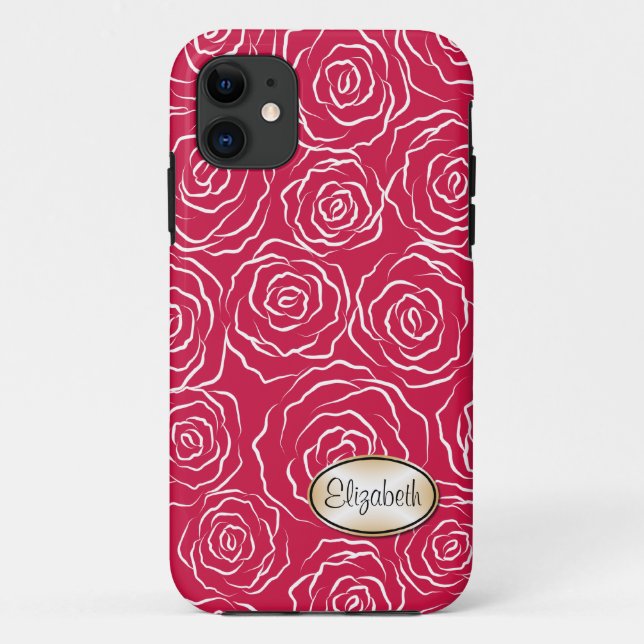 Stylized Rosen-Garten-Muster | iPhone 5 Fall Case-Mate iPhone Hülle (Rückseite)