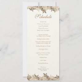 Stylized TAN- und BrownblumenBlätter-Zeitplan Einladung