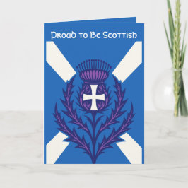 Stylized Thistle St Andrews Cross and Saltire Karte