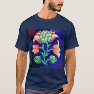 STYLIZIERTE BLUME / ROTES PINK GREEN BLUE FLORAL T-Shirt