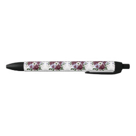 Stylo Élégance Botanique  Bouquet Fleurs Violettes Kugelschreiber