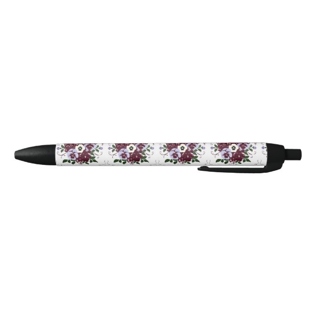 Stylo Élégance Botanique  Bouquet Fleurs Violettes Kugelschreiber (Unterseite)