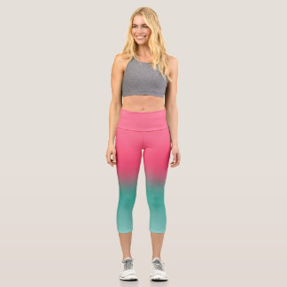 StyPink und Green Ombre Capri Leggings