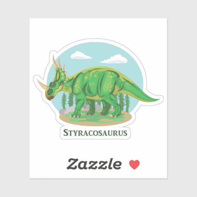 Styracosaurus Aufkleber (Blatt)