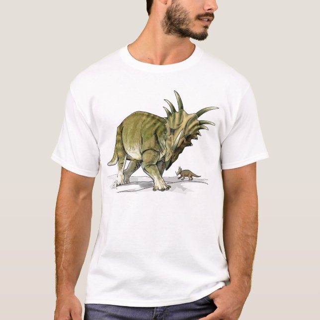 Styracosaurus - krebserregender Dinosaurier T-Shirt (Vorderseite)
