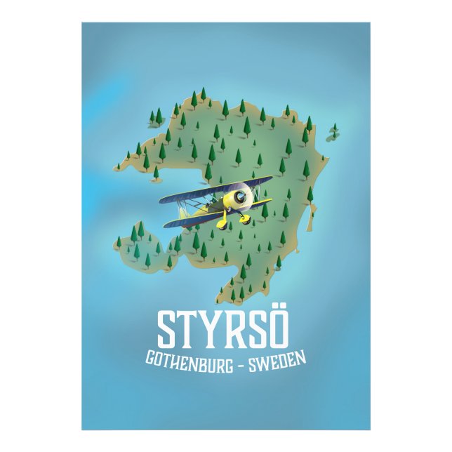 Styrsö, ein Reiseplakat. Fotodruck (Vorne)