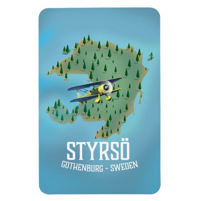 Styrsö, ein Reiseplakat. Magnet (Vertikal)