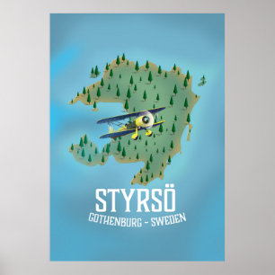 Styrsö, ein Reiseplakat. Poster