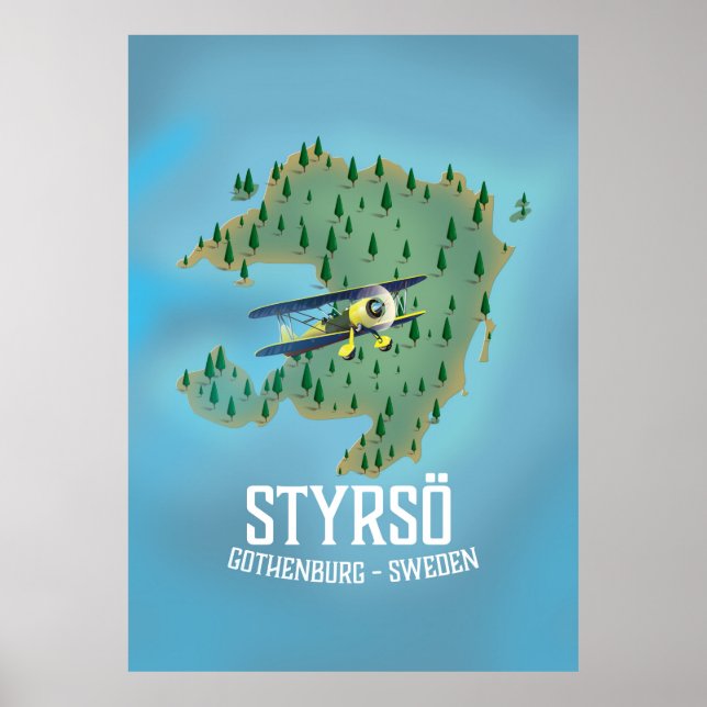 Styrsö, ein Reiseplakat. Poster (Vorne)