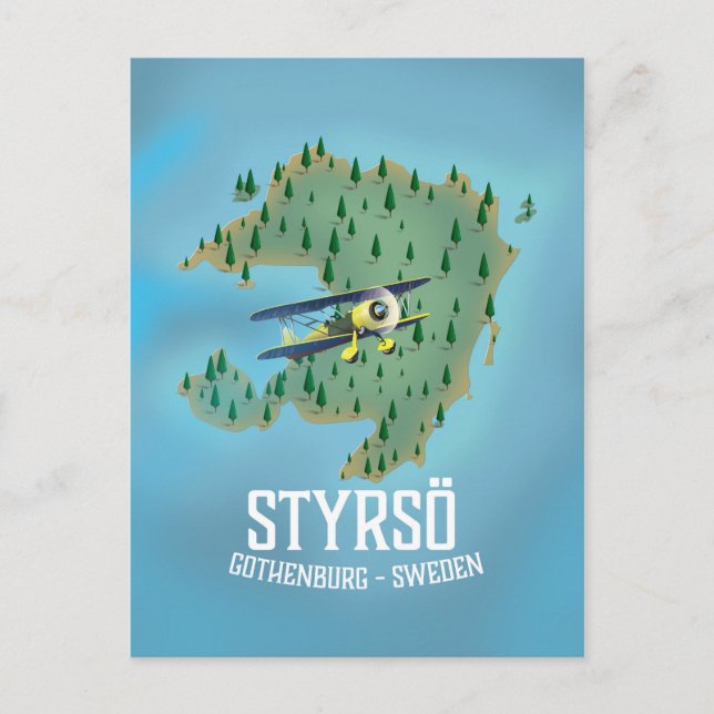 Styrsö, ein Reiseplakat. Postkarte (Vorderseite)