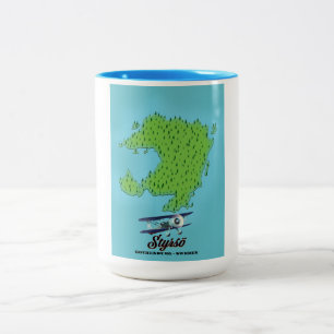Styrsö Göteborg Schweden Karte Zweifarbige Tasse