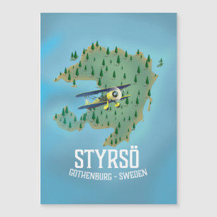 Styrsö, Schweden Reiseplakat. Magnetkarte