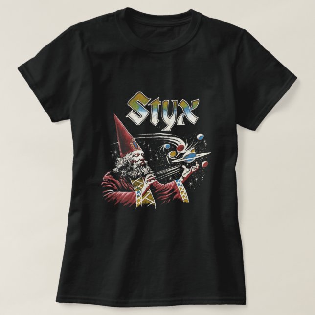 STYX Band Retro 70er Tribute Icons T-Shirt (Design vorne)