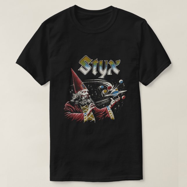 STYX Band Retro 70er Tribute Icons T-Shirt (Design vorne)