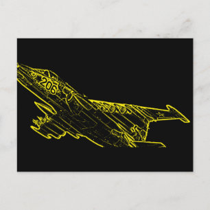 SU 25 Grach sowjetische Frogfoot Flugzeug Sketch Postkarte