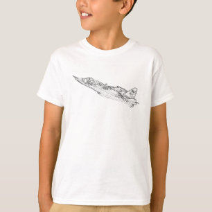 SU 25 Grach sowjetische Frogfoot Flugzeug Sketch T-Shirt