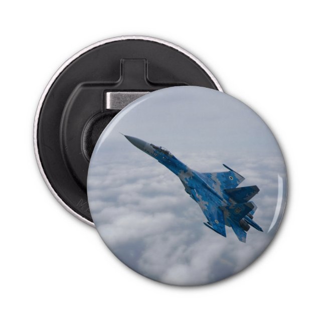 SU-27 Flanker über den Wolken Flaschenöffner (Vorderseite)