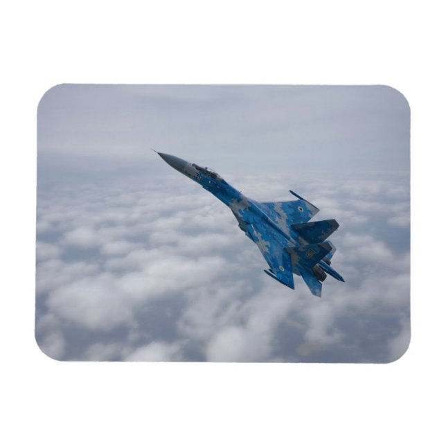 SU-27 Flanker über den Wolken Magnet (Horizontal)
