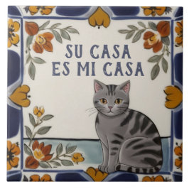 Su Casa es Mi Casa - Funny Spanish Cat Humor Fliese