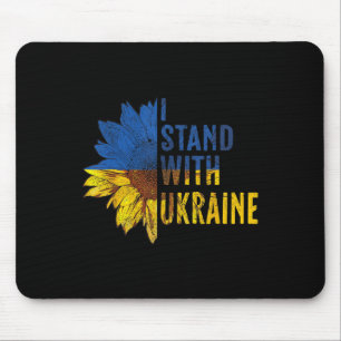 Su Ower Ukraine-Flagge Damen Ich stehe mit der Ukr Mousepad