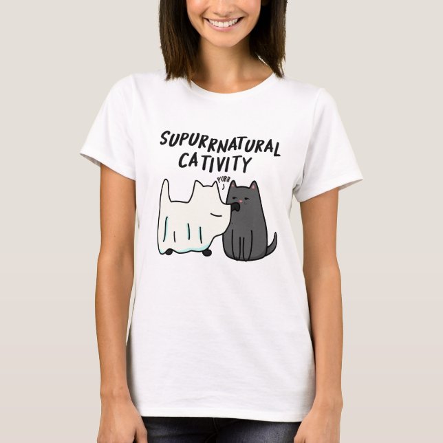 Su-purr-natürliche Kreativität Funny Cat Pun T-Shirt (Vorderseite)