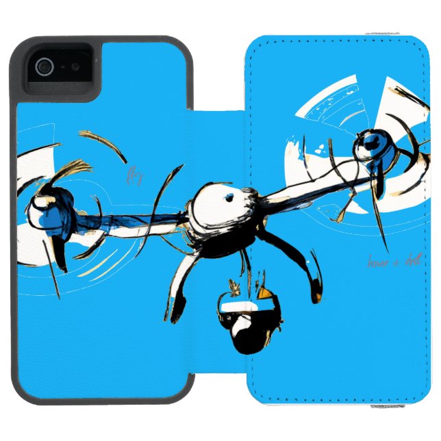 sUAS Pilot iPhone 6 Fall Incipio iPhone Geldbeutel-Hülle (Folio Geöffnet)